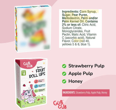 What’s Really in Your Child’s Snack? The Truth About Popular Fruit Roll-Ups (And Why GubGub is Different)