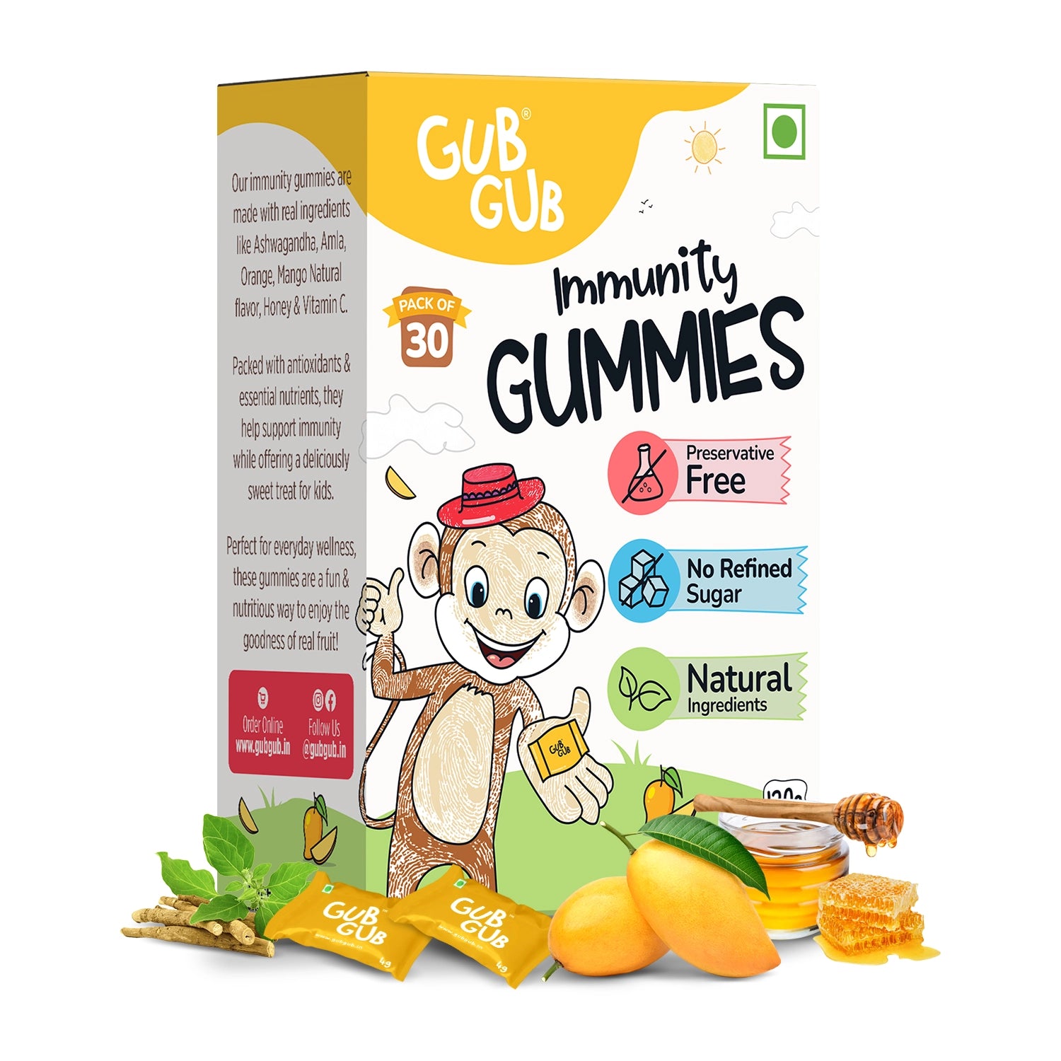 Immunity Mango Gummies, Pack Of 30