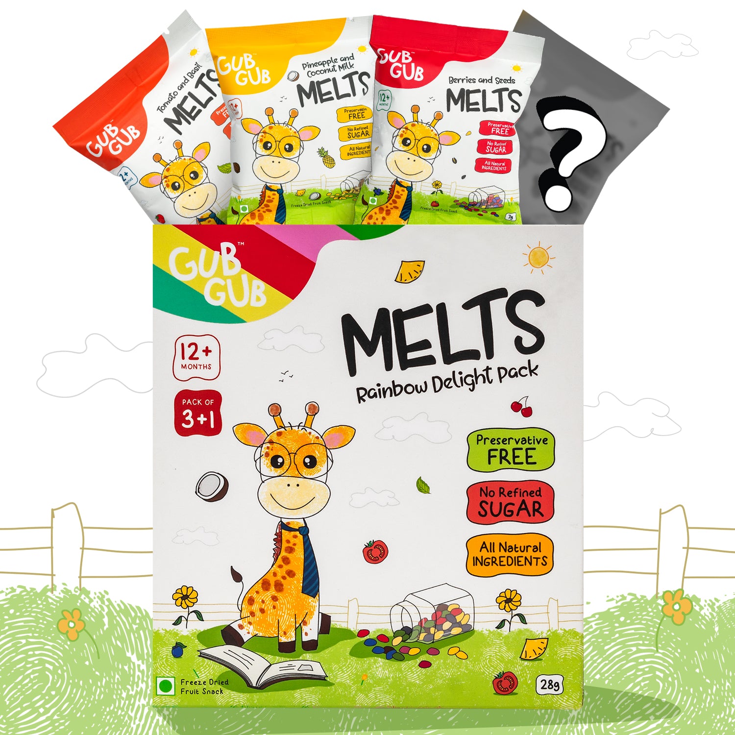 Melts - Rainbow Delight Pack, Pack Of 4 Flavours