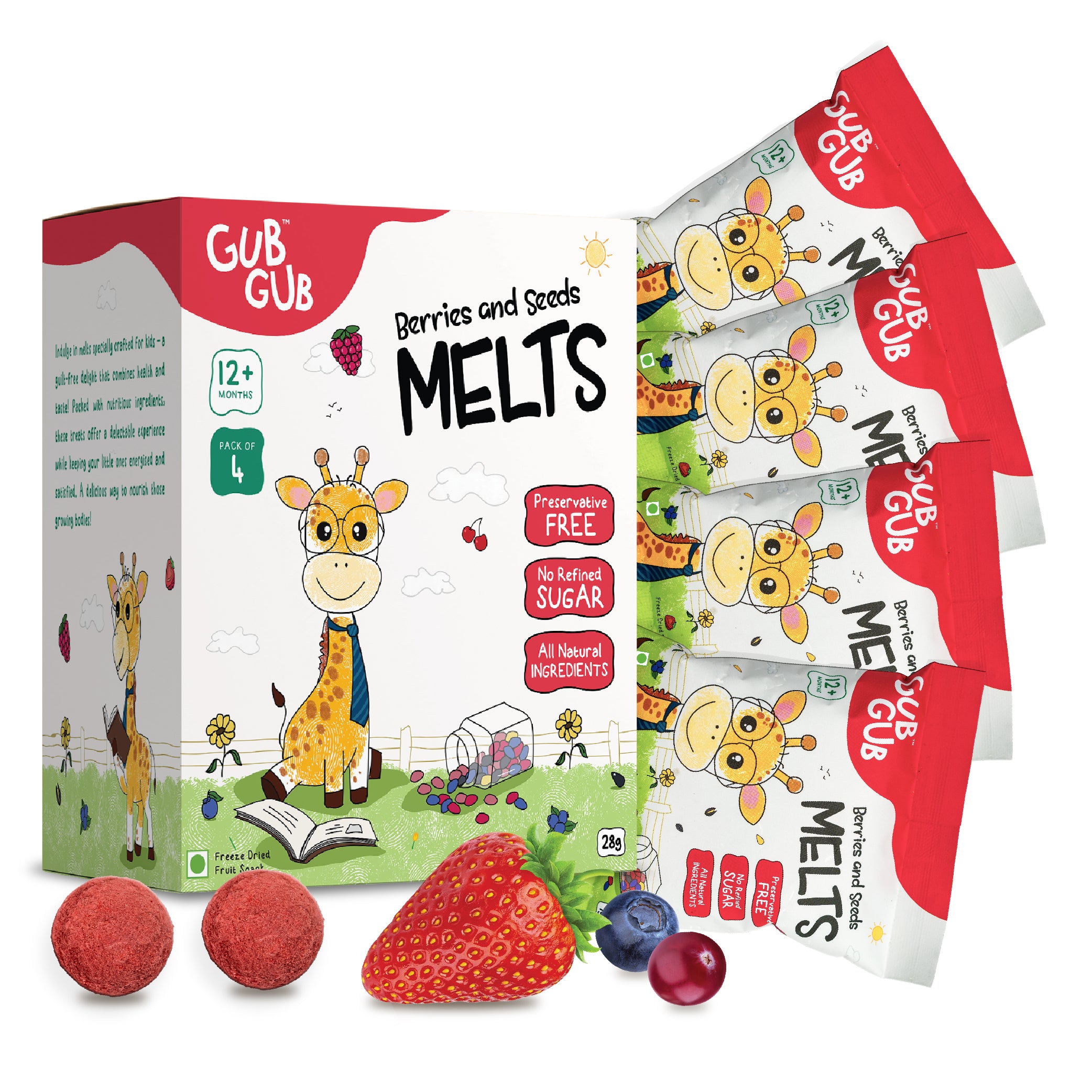 Melts - Berries & Seeds Melts, Pack of 4