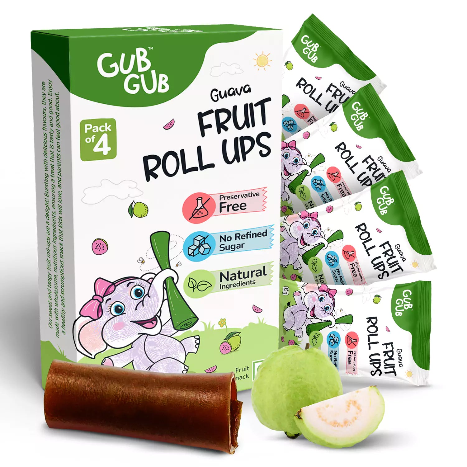 Guava Fruit Roll-Ups | Pack Of 4